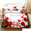 Bedding Sets 3D Low-Cost Supply Of Printed Valentines Day Theme Duvet Ers And Pillowcases. The Gifts For Lovers In 33 Drop Delivery Dhwnm