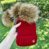 Wide Brim Hats Bucket Real Raccoon Fur Ball hats Winter Hat Cap Kids Boy Girl Aldult Warm Big Pom Poms Ski Pompoms 231218