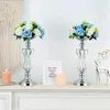 Fleurs décoratives 10pc bébé bleu route fleur table principale simulation soie artificielle paniers suspendus pour l'extérieur