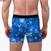 Underpants Men's Ugly Christmas Boxers Briefs 3D Snowflakes Snowman Printed Novelty Boxer Shorts Humoros Underwear Xmas Panties