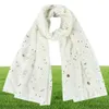 Scarves Daily Casual Sport Women Fashion Star Moon Foil PrinteScarf Wrap Silk Shawl Travel Lightweight Comfortable5877529