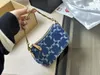 Designertas Swingertas Leren denim stiksels Handtas Modeontwerp Enkele schoudertas Crossbodytas voor dames Luxe Coa Tote-portemonnee Halve onderarmtassen