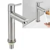 Rubinetti per lavabo da bagno Rubinetto in acciaio inossidabile 304 Rubinetto singolo per acqua fredda Lavabo Set di accessori per lavabo Miscelatore da bagno