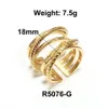 Band Rings Fashion 18 K Creative Brand Multilayer Rostfritt stål för kvinnor Guldfärg Metal Finger Charm Ring Jewely Party Gift 231219
