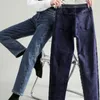 Damesjeans Herfst Winter Fluwelen Denim Dames Vintage Hoge Taille Elastische Warme Broek Vrouwelijke rechte merkbroek