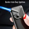 New Windproof Rocker No Gas Lighter Cigar Pipe Jet Lighter Refillable Butane No Gas Lighter Personality Creative Beautiful Gift