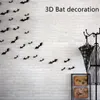 Stickers muraux noir 3D bricolage chauve-souris Halloween décoration de la maison accessoires décor enfants décalcomanies Art enfants autocollant