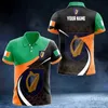 Men's Polos Custom Name Ireland Emblem Graphic Polo Shirts Summer Cool Sportswear Men's Fashion Outdoor Clothes Loose Plus Size Jersey T231219