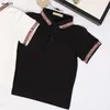 CLASSICS Baby Polo Shirt Stripe Splicing Design Lapel Boy Girl T-shirt Tamanho 90-130 Roupos de designer infantil Summer Child Manga curta DEC05