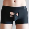 Cuecas masculinas de seda roupa interior dos desenhos animados boxer calcinha homem boxers criativo engraçado underpant boxershorts sexy