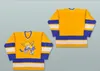 Mens Womens Youth 2 Bill Butters Jersey Minnesota Fighting Saints 1972-73 Yellow 1976-77 Red Custom Hockey Jerseys 43