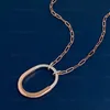 Luxury Classic Lock Necklace 18k Gold Necklaces For Ladies Gold Silver Gift For Girlfriend Weddings Set With Diamond Designer Jewelry CYD23121901-6