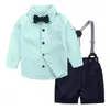 Zestawy odzieży Baby chłopcy Born Town Infant Suits Dzieciowe koszule z długimi rękawami Dziecięcy Ubrania jesienne stroje Tuxedo Ogólnie krótkie spodnie