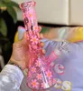 10 Inch Handmade Glass Vase Bottle Upgrade Glass Vase Bottle Big Tank Green Black Purple Pink Straight Glass Bongs