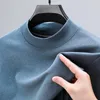 Felpe con cappuccio da uomo dolcevita basic maglione sottile pullover autunno inverno casual manica lunga per uomo maglioni chic femminili top