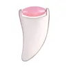 Rose Quartz Facial Roller Zinc Eloy Guasha Set 2 i 1 Beauty Massager Natural Jade Stone Roller Gua Sha Scraping Massage Beauty Skin Care Tools Kit Tools Kit