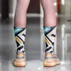 Women Socks 3D Graffiti Harajuku Hip Hop Thigh High Colorful Happy Funny Comfortable Cotton Long Fashion Printing Cool Sock