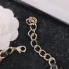 Bijoux de créateurs de luxe femmes collier en laiton chaîne de cou marque française classique double lettre chaîne en cuir noir de haute qualité colliers de charme en cuivre cadeau soeur