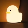 UNEEDE LED Benson Duck Night Light Cute Animal Silicone Nursery Rechargeable Table Lamp with Touch Sensor for Baby Girls Women Bed228I