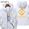 Herrenjacken Binance Exchange Coin Crypto mit Kapuze, dünner Sonnenschutz, Windjacke, Bomberhaut, Piloten-Freizeitmantel, Kleidung, Jacke, Übergröße, 5XL