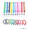 Dog Collars Leashes 1Pc Colorf Cute Bell Collar Adjustable Buckle Cat Pet Supplies Footprint Personalized Kitten Small Ac Homefavor Dhbwf