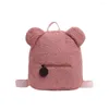 Sacos escolares saco de livro crianças mini mochilas mochila feminina mochilas dos desenhos animados urso de pelúcia ombro crianças