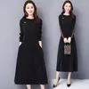 Casual Dresses Light Luxury Celebrity Dress 2023 Autumn Large Slightly Fat MM Fashion Reducing Age Covering Belly Slim Temperament