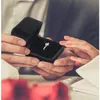 Шкатулки для драгоценностей Бархатное кольцо Коробка для сережек Чехол для свадьбы Помолвка Малый держатель для упаковки ювелирных изделий Органайзер для хранения Дисплей Продажа бизнеса 231219