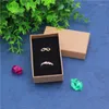 ジュエリーポーチ24pcs/lot 5cmx8cm Kraft Paper Box Cardboard Gift for Necklace Ring Soap Pendant Package canパーソナライズされたカスタムロゴ