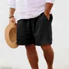 Underpants Vintage Cotton Linen Solid Color Shorts Mens Spring Summer Casual Loose Drawstring Tie-Up Short Pant Men Leisure Sea Side ShortsL1218