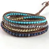 Bangle Fashion Bohemian Beaded Jewelry Mix Multicolo Handmade 5 Strands 4mm Natural Stones and Crystal Wrap Bracelets Festival Gift 231219