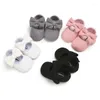 First Walkers 0-18months Baby Girls Soft Sole Shoes Non-Slip Infant Knitted Bowknot Born Toddler Cotton Spring Autumn