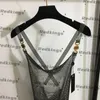 Volledige strass jurk sexy transparante rokken klassieke portret designer jurken holle sling meisjes casual kleding kleding