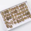 Band Ringen Groothandel Bulk 20pcsLots Vintage Gesneden Bloem Metalen Golden Plated Voor Vrouwen Sieraden 231218