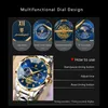 POEDAGAR Luxe herenhorloge Waterdicht Lichtgevend chronograaf horloge voor heren Roestvrij staal Heren quartzhorloges reloj hombre 231219