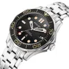 PHYLIDA Black Dial MIYOTA or PT5000 Automatic Watch DIVER NTTD Style Sapphire Crystal Solid Bracelet Waterproof 200M 210329208a