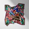 Foulards 2023 Marque Design Tiger Soie Foulard Mode Femmes Foulard Carré Petite Tête Cou Cravate Band Foulard