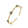 Bangle Mafisar Fashion Oil Dripping Devil's Eye Armband Gold Plated Geometric Emamel For Women Party Jewelry