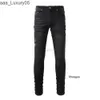 Black amari amirl amirlies Mens am amis imiri amiiri Fashion AM Designer Clothing es Leather Jeans Denim Pants es Trendy New 1312 Elastic Slim Fit Small Feet Jean 9N5I