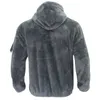 Mannen Bont Faux Windjack Jassen Voor Mannen Pluizige Capuchon Kleding Winter Warme Dikke Jas Teddybeer Fleece Jas 231218