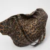 Сумки для покупок Модная сумка для покупок из ткани с леопардовым принтом большая вместительная сумка на одно плечо 231219