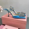 H Sandaal Triple Heart Platform Pumps Satijnen Puntige Dikke Hak Geklede Schoenen Kristal Verfraaid Avondschoen 6,5 cm 10 cm Ontwerpers Riem Bruiloft