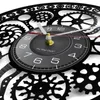 Wall Clocks Gear Wheels And Cogs Laser Cut Record Longplay Clock For Bedroom Man Cave Steampunk Industrial Decor Retro Watch