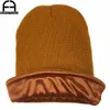 Trapper Hats Solid Unisex Beanie Autumn Winter Silk fodrad ull Blandar mjuk varm stickad mössa Kvinnor Skull Gorro Ski Caps Beanies 231219