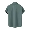 Męskie koszule męskie Koszulka z krótkim rękawem nadrukowana bluzka Druga bluzka Zrzuć przycisk kołnierza Spring Summer Tops