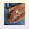 Fashion Silver Color Jewelry Design Simple Round Zircon Bridal Wedding Engagement Ring per Woman Rings9039218