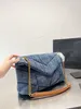 дизайнерская сумка с клапаном, винтажная сумка-сумка, темно-синяя джинсовая серебряная цепочка, фурнитура на лямках, дизайнерская женская роскошная сумка-тоут, вечерние сумки # 30 см