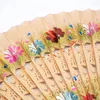 Decorative Figurines Folding Fan Wood Spanish For Dancing Printing Hand Home Decoration Ornaments Craft Gifts Guest