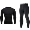 Survêtements pour hommes Ensemble de course Gym Jogging Thermo sous-vêtements xxxxl Seconde peau Compression Fitness MMA rashgard Mâle Séchage rapide Survêtement 231219