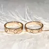 Designer Ring Band Rings smycken Rose Gold Sterling Sier Titanium Steel Diamond Rings Unikt Löfte 4mm 5mm 6mm Par Bröllopsengagemang